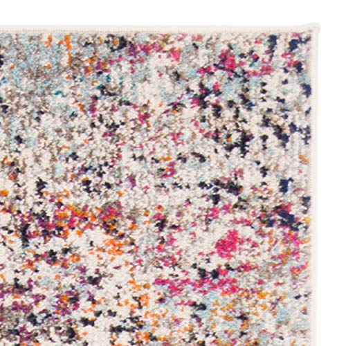 Safavieh Madison Collection MAD460A Modern Contemporary Abstract Area Rug, 9' x 12', Grey/Pink