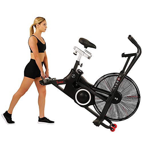 Sunny Health & Fitness Exercise Tornado Fan Air Bike with Bluetooth and Heart Rate Compatibility - SF-B2729 (SF-B2729)