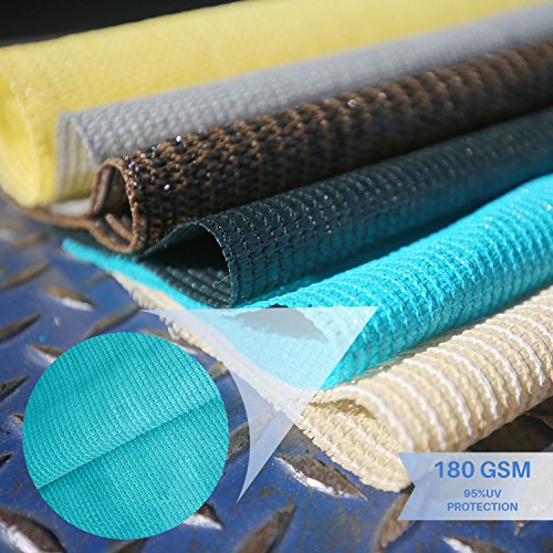 E&K Sunrise 12 x 108 Turquoise Green Sun Shade Fabric Sunblock Shade Cloth Roll 95% UV Resistant Mesh Netting Cover