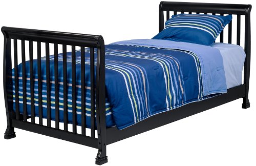 Davini Kalani 4-in-1 Mini Crib and Twin Bed in White with Complete Slumber Mini Crib Mattress