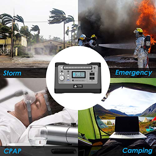 KYNG Portable Power Station Solar Generator Backup Lithium Battery Pure Sine Wave AC Outlet 1000w peak Emergency Power Supply