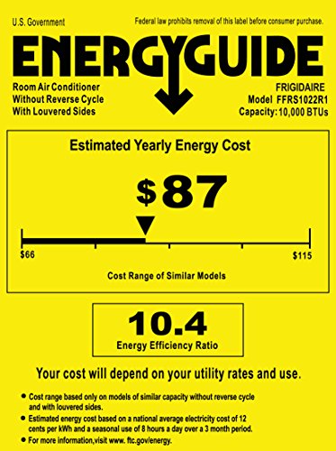Frigidaire FFRS1022R1 10000 BTU 115-volt Slider/Casement Room Air Conditioner with Full-Function Remote Control