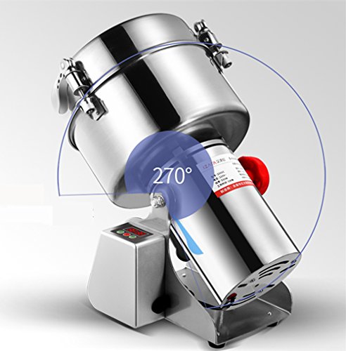 CGOLDENWALL LED Display Electric Grain Grinder Mill High Speed Spice Herb Powder Machine Dry Cereals CE Approved (300g Swing Type)
