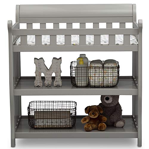 Delta Children Eclipse Changing Table with Changing Pad, Grey