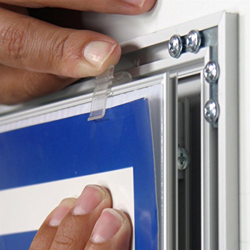 11 x 17 Outdoor Poster Case with Locking, Hinged Door, Includes Rubber Gasket to Prevent Damage from Moisture, Aluminum (Silver)