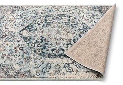 Well Woven Jessa Oriental Medallion Vintage Boho Blue Area Rug 8x11 (7'10" x 9'10")
