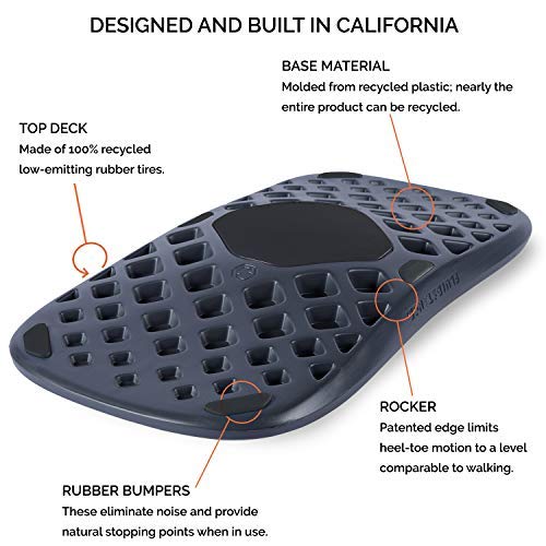 FluidStance Balance Board for Standing Desk | Wobble Board for Under Desk Exercise (Storm)