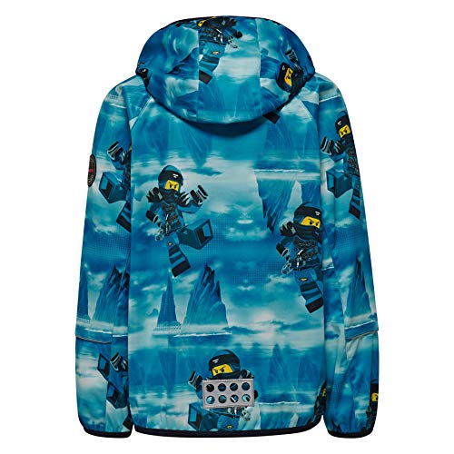 LEGO Wear Kids Softshell Jacket with Detachable Hood, Blue NINJAGO, 12 Years