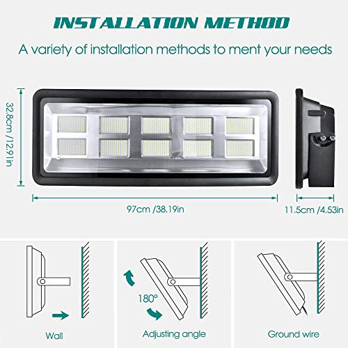 1000W Led Floodlight,Led Exterior Flood Lights,Led spotlights Getseason Warm White Outdoor and Indoor IP65 Waterproof Security Light for Garage, Garden, Lawn and Yard
