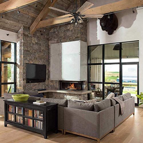 Prominence Home 50684-01 Aspen Pines Farmhouse Ceiling Fan (3 Speed Remote), 52", Barnwood/Tumbleweed, Aged Bronze