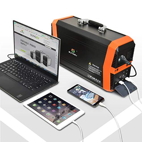SUNGZU Portable Power Station 500W Power Supply, Generator for Outdoors Camping CPAP Power Outages Emergency (KA500)