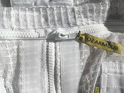 Oz Armour Beekeeping Suit Ventilated Super Cool Air Mesh with Fencing & Round Brim Hat (XXX-Large)