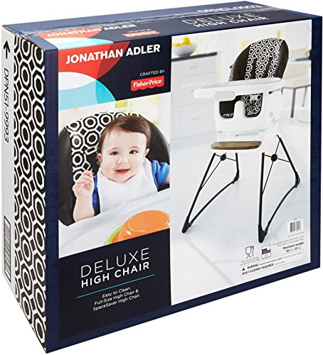 Fisher-Price Jonathan Adler Deluxe High Chair, Black/White