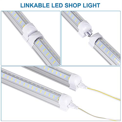 LED Shop Light Tube Fixture, T8 led Tube, 1FT 9W 1080lm 5700K, Integrated Led Tubes, Double Side V Shape, Tube Light, No Ballast, Super Bright White, Bulbs for Garage, Warehouse, Plug and Play, 2PCS