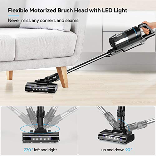 Cordless Vacuum Cleaner, Bagotte 21KPa Powerful Suction 9-in-1 Stick Vacuum Cleaner Lightweight Handheld Vacuum