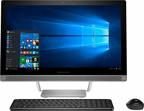 2017 Newest HP Pavilion 23" FHD Touchscreen Premium All-in-One Desktop, Intel Dual-Core i5 7400T up to 3.0GHz, 12GB DDR4 W-10 Turbo Silver