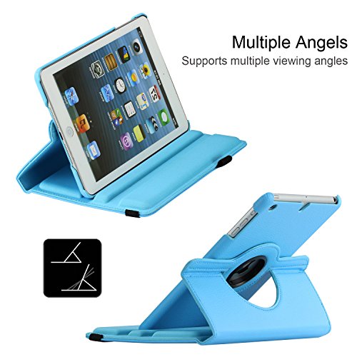 Thilon PU Leather 360 Degree Rotating Auto Sleep / Wake up Stand Case for Apple for iPad Mini 1/2/3, Brown