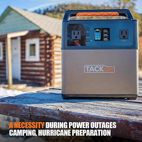 TACKLIFE P40 400Wh Portable Power Station Pure Sine Wave 110V / 300W AC / DC Solar Generator with Multiple Outlets, Rechargeable Backup Power Supply for Outdoor Using