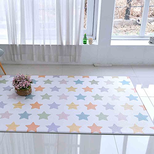 Premium Baby Play Mat - Cushion Floor Foam Mat for Infants Kids Kindergarten – Waterproof, Easy to Clean, Soft and Thick – Non Toxic, Reversible (90" x 55", Dinosaur)
