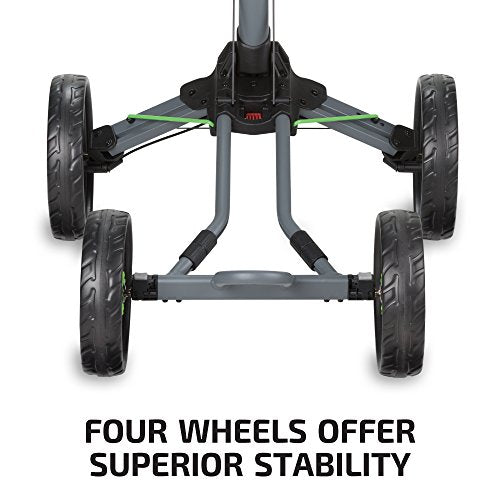 Bag Boy Golf Quad XL 4 Wheel Push Cart (Orange/Charcoal, )