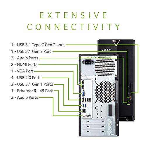 2019 Acer Aspire Desktop Computer Intel Hexa-Core i5-8400 Processor 8GB DDR4 2TB HDD 16GB Win 10 Home