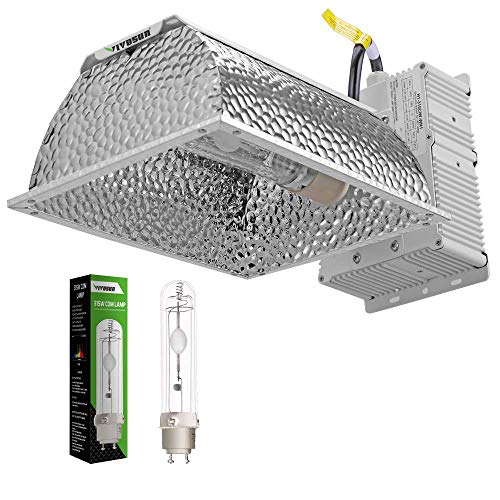VIVOSUN 315W Ceramic Metal Halide CMH/CDM Grow Light Kit, ETL Listed, High-Reflectivity Vega Aluminum Hood, 120/240V Ballast, Full-Spectrum CMH Hydroponic Grow Light and Suspension System