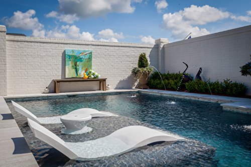 Ledge Lounger Signature in-Pool Chaise for 0-9 inch Water Depths (Set of 2, White)