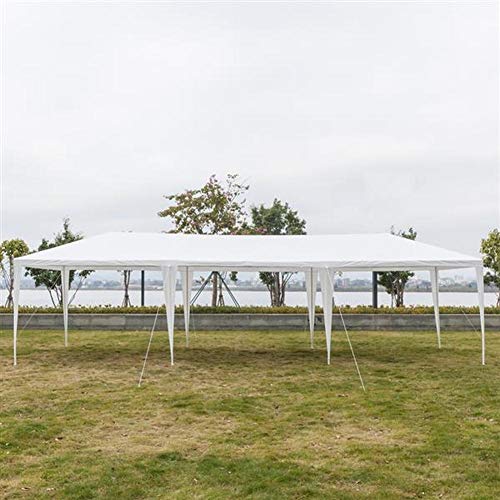 Lovinland 10' x 30' Outdoor Tent Party Canopy Tent, Patio Gazebo Sun Shelter with 5 Removable Sidewalls