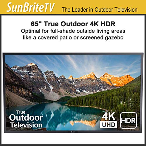 SunBriteTV Weatherproof Outdoor 65-Inch Veranda (2nd Gen) 4K UHD HDR LED Television - SB-V-65-4KHDR-BL Black