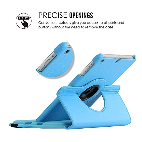 Thilon PU Leather 360 Degree Rotating Auto Sleep / Wake up Stand Case for Apple for iPad Mini 1/2/3, Brown