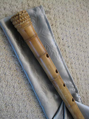 1.8 Pentatonic Shakuhachi w. Root End 5 Holes, natural shakuhachi style mouthpiece - Matake bamboo Zen Instrument
