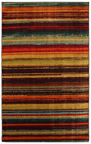 Mohawk Home New Wave Boho Striped Printed Area Rug, 7'6x10', Rainbow