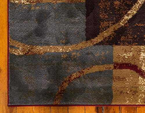 Unique Loom Barista Collection Abstract Modern Rustic Warm Beige Area Rug (9' 0 x 12' 0)