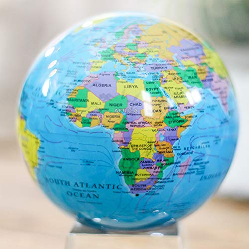 MOVA 4.5" Blue with Political Map Globe