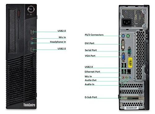 Lenovo ThinkCentre Small Form Factor Desktop 8GB DDR3 RAM 128GB SSD 500GB HDD DVD Wi-Fi Win 10 Pro Certified Refurbished