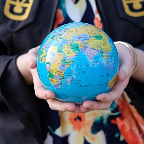 MOVA 4.5" Blue with Political Map Globe