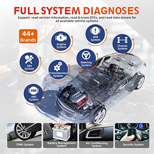 LAUNCH Scan Tool CRP Touch PRO Elite 2021 Newest All System Diagnostic Scanner Tool, 7 Reset Services Oil SAS EBP BMS DPF ABS Bleeding Throttle Adaptation Auto VIN 7.0 Android, One-Click Free Update
