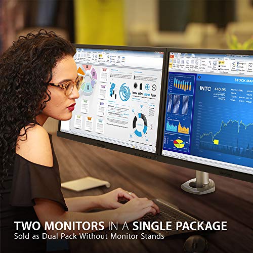 ViewSonic VG2448_H2 24 Inch Dual Pack Head-Only IPS 1080p Monitors with HDMI DisplayPort USB for Home and Office