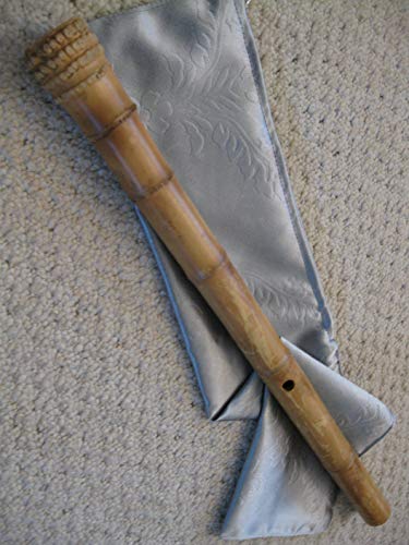 1.8 Pentatonic Shakuhachi w. Root End 5 Holes, natural shakuhachi style mouthpiece - Matake bamboo Zen Instrument