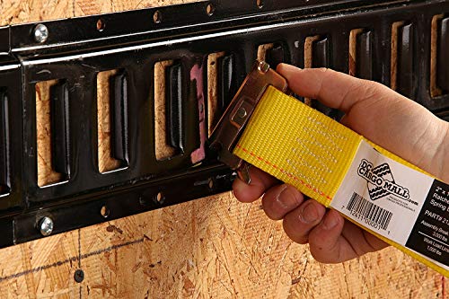 Five 8-ft E Track Tie-Down Rail Powder Coated Steel ETrack Horizontal Pack Of 5 Bolt-On For Cargo Pickups Trucks Trailers Vans