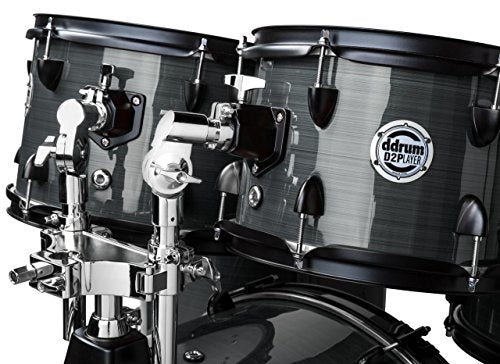 ddrum D2 Player Series Complete Drum Set with Cymbals, Grey Pinstripe