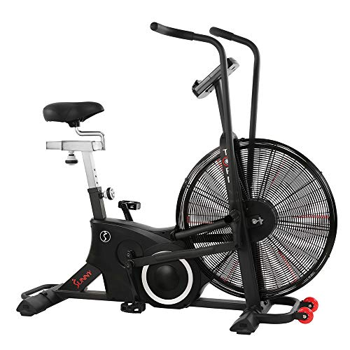 Sunny Health & Fitness Exercise Tornado Fan Air Bike with Bluetooth and Heart Rate Compatibility - SF-B2729 (SF-B2729)