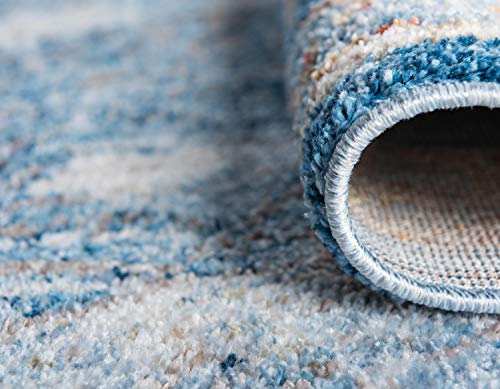 Unique Loom Brighton Collection Bright Traditional Bohemian Vintage Blue Area Rug (9' 0 x 12' 0)