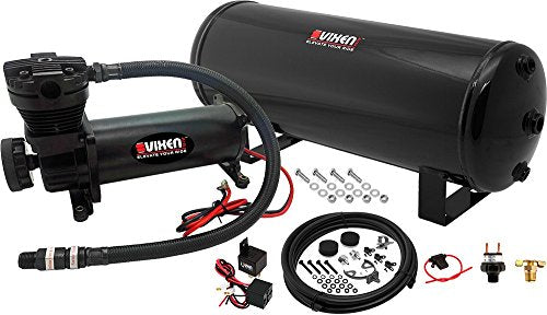 Vixen Air Suspension Kit On Board System 200psi Compressor 3 Gallon Tank For Boat Lift Towing Lowering Leveling Bags Onboard Train Horn