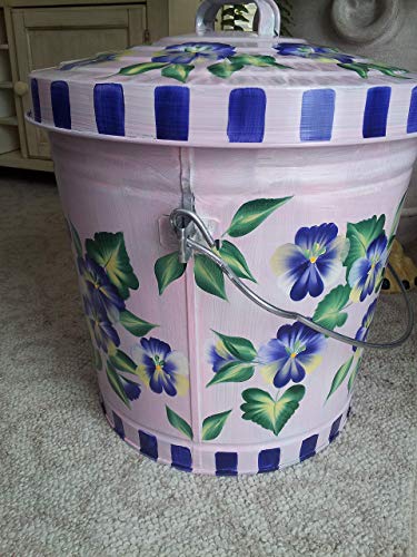 10 Gallon Hand Painted Decorative Trash Can Garbage Can