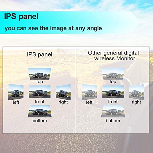 HD Digital Wireless 4 Backup Camera 7'' Monitor Kit Split Screen IP69K Waterproof