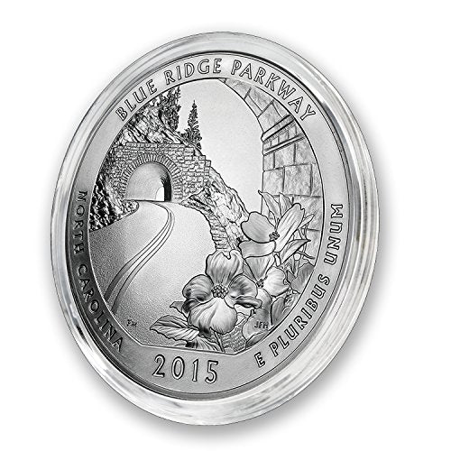 2015 5 oz Silver ATB Blue Ridge National Parkway, NC Silver Brilliant Uncirculated