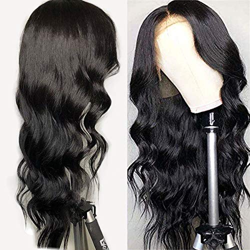 150% Density Brazilian Body Wave Lace Front Wigs Human Hair Glueless Lace Front Human Hair Wigs For Women Black Pre Plucked Unprocessed 10A Virgin Brazilian Hair Wig(20’’ Natural Color)
