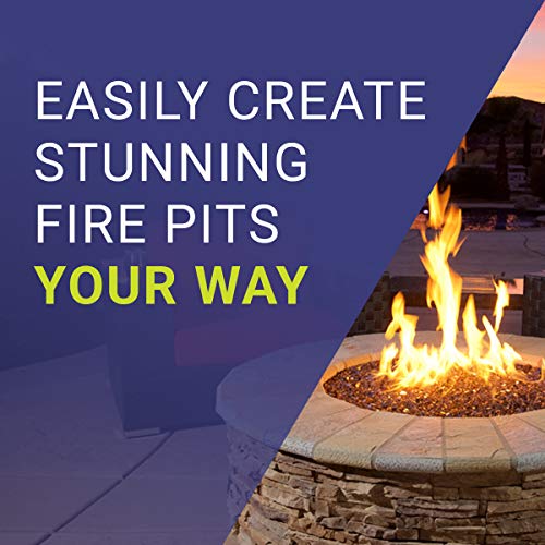 American Fireglass SS-AFPPKIT-N-18 Natural Gas 18" x 6" Rectangular Stainless Steel Drop in Fire Pit Pan with Spark Ignition Kit