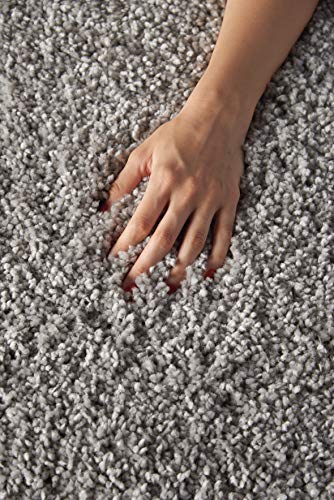 Nourison Malibu Shag Area Rug, 7'10" x7'10, SILVER GREY